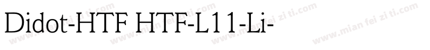 Didot-HTF HTF-L11-Li字体转换